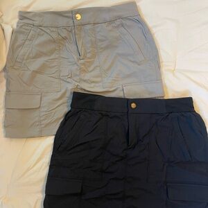 Athleta Women's Black and Gray Mini Skirts